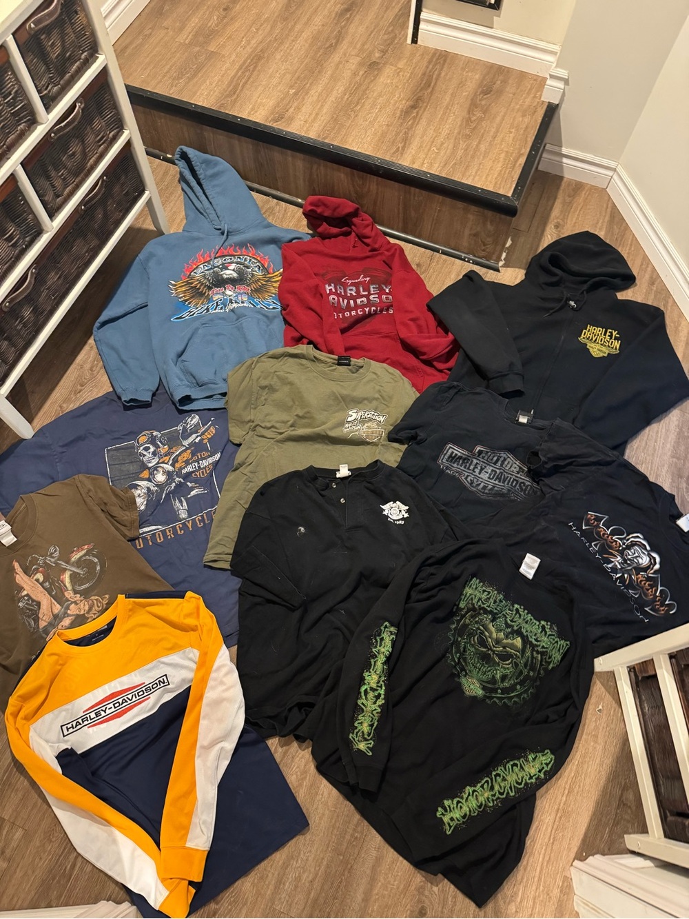 Harley-Davidson Multi-Color Graphic Tee & Hoodie Bundle